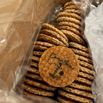 group of mini stroopwafel cookies with a design perfect for gelato and ice cream presentation