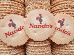 Nando's branded waffles stacked together