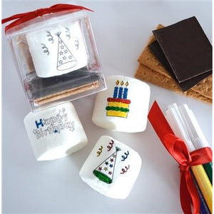 DoodleMallows™ Color Your Own Mallows S'mores Gift Set - Birthday