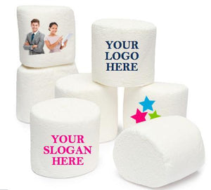 Design Your Own Jumbo Round Marshmallow using Your Brand’s Logo or Any Personal Image 